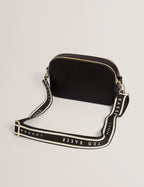 LUCEELE: Webbing Leather Crossbody Bag