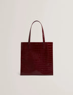 WENELLA: Croc Effect Large Icon Bag