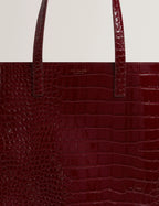 WENELLA: Croc Effect Large Icon Bag