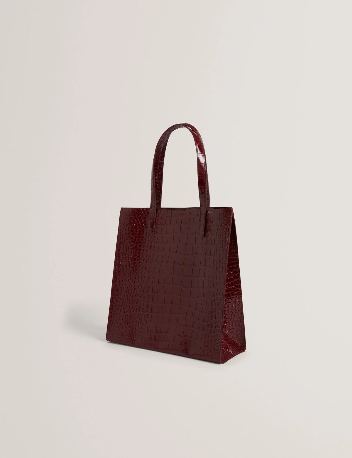 WENELLA: Croc Effect Large Icon Bag