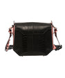 Black Lia Limited Edition Ostrich Leather Shoulder Bag with Light Pink Gussets Bellabags Bellabags