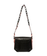 Black Lia Limited Edition Ostrich Leather Shoulder Bag with Light Pink Gussets Bellabags Bellabags