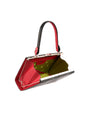Black Libby Limited Edition Ostrich Leather Evening Bag With Red Gussets Bellabags Bellabags