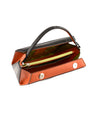 Black Lottie Limited Edition Ostrich Leather Crossbody Bag with Orange Gussets Bellabags Bellabags