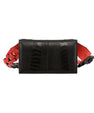 Black Georgia Limited Edition Ostrich Leather Clutch Bag with Red Gussets Bellabags Bellabags