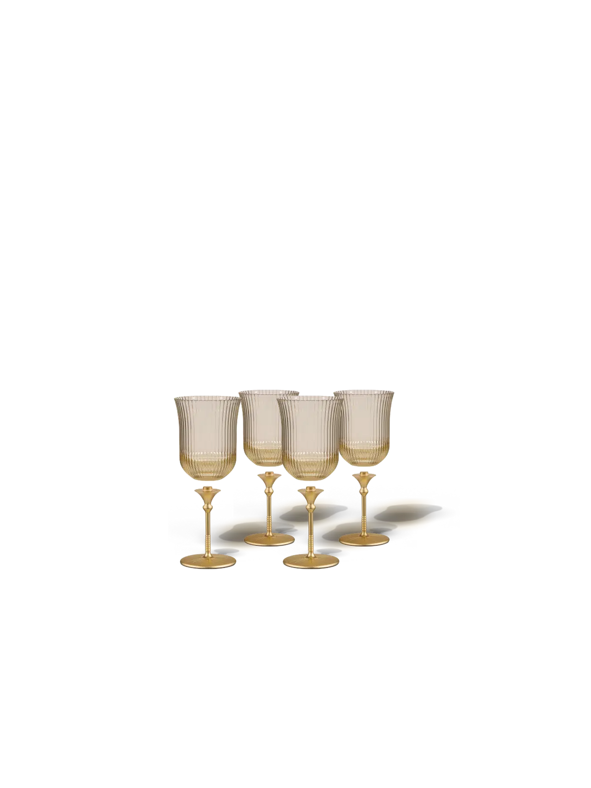 Sun Glasses Wine Set of 4 / Safari White