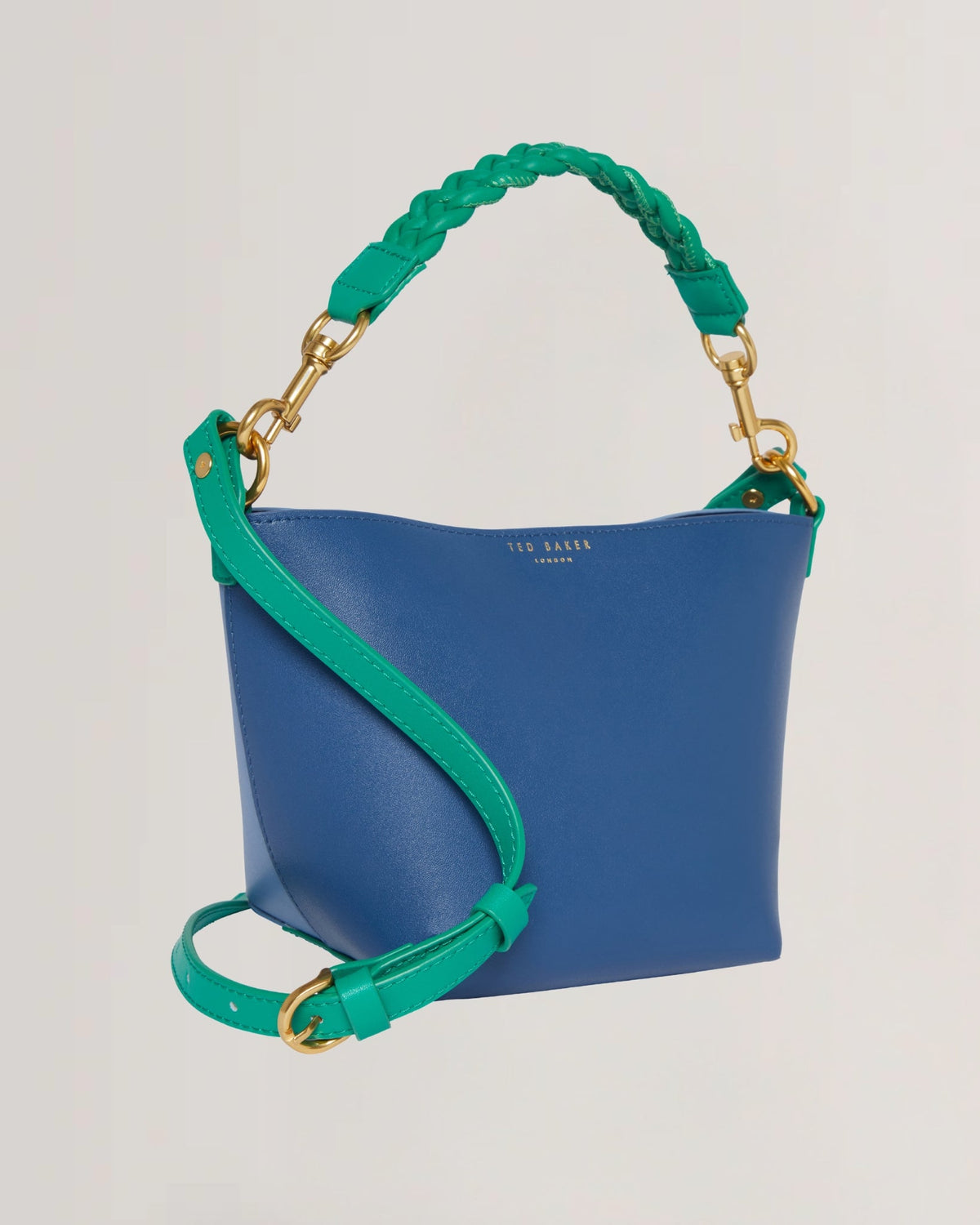 WYNOLA:  Woven Handle Colourblock Small Bag