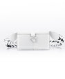 White Georgia Ostrich Leather Clutch Bag Bellabags Bellabags