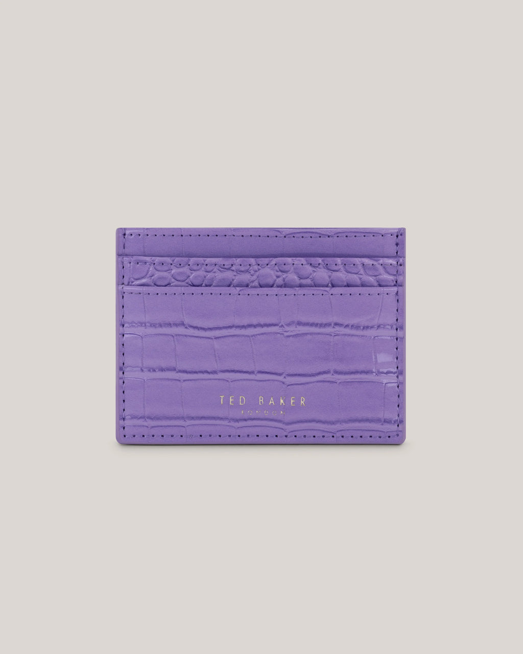 Women's COLY-Croc Effect Card Holder Brt-Purple
