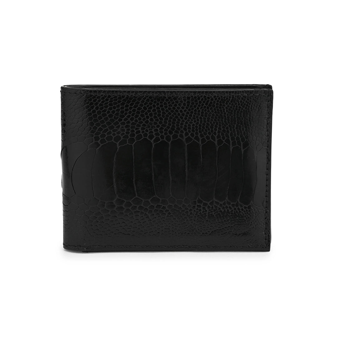 Black Alaska Ostrich Leg Leather Wallet Bellabags Bellabags