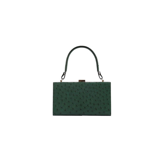 Green Libby Ostrich Leather Evening Bag Bellabags Bellabags