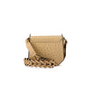 Beige Lia Ostrich Leather Shoulder Bag Bellabags Bellabags