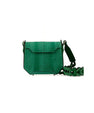 Green Lia Ostrich Leather Shoulder Bag Bellabags Bellabags