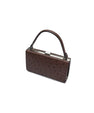 Dark Brown Libby Ostrich Leather Evening Bag Bellabags Bellabags