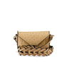 Beige Lee Ostrich Leather Shoulder Bag Bellabags Bellabags