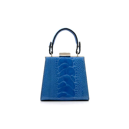Blue Vegas Ostrich Leg Leather Micro Bag Bellabags Bellabags
