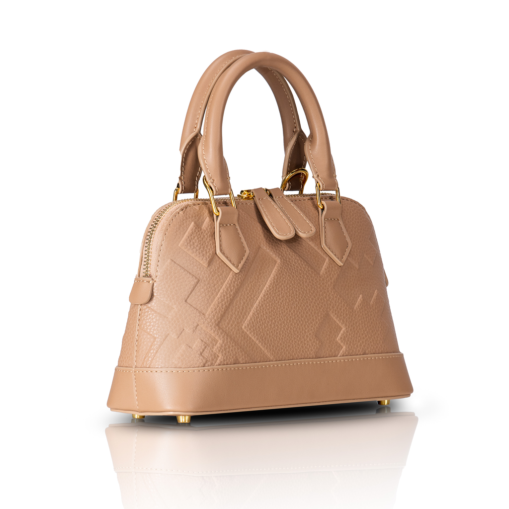 EMBOSSED DOME BAG - BEIGE - By GALXBOY - Invoque