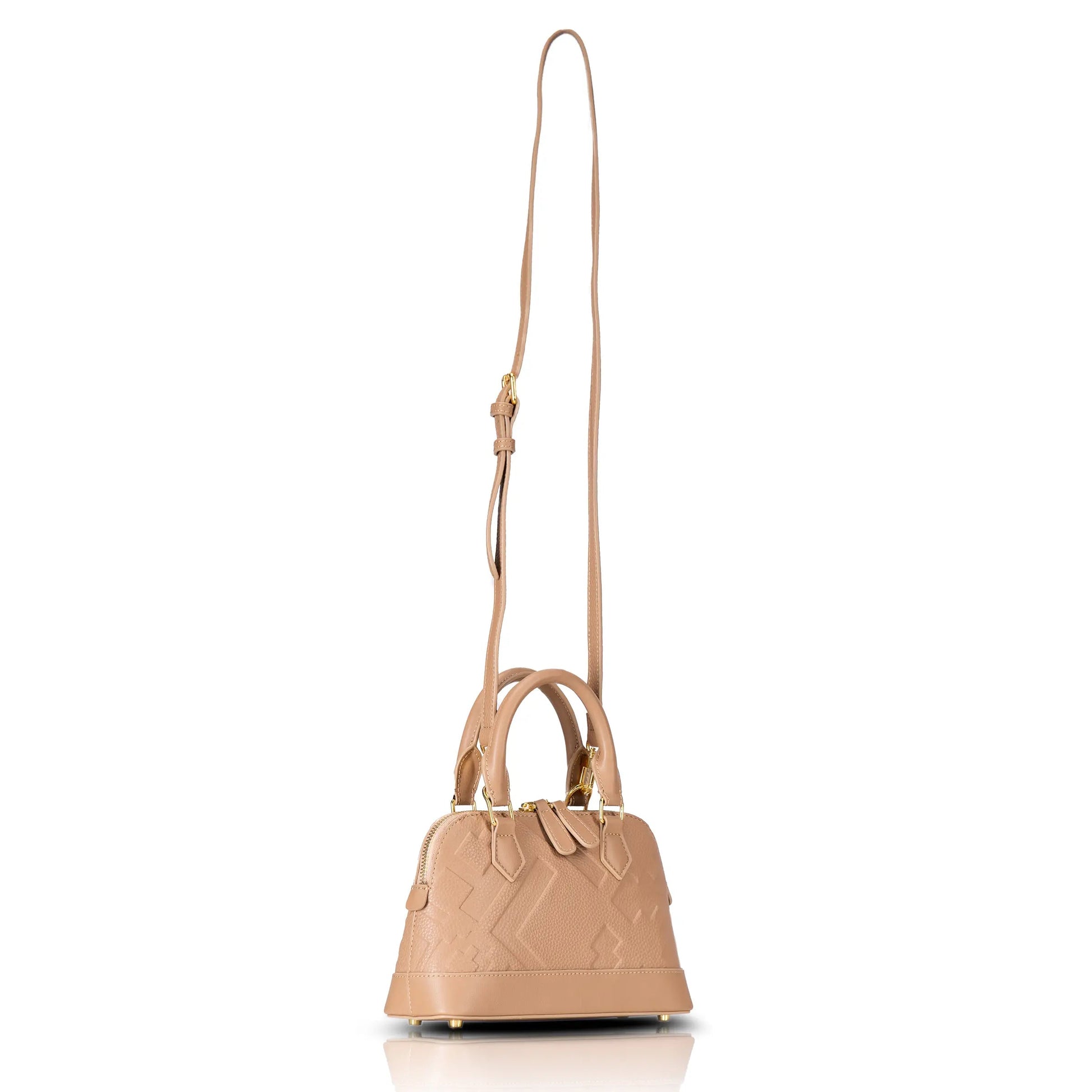 EMBOSSED DOME BAG - BEIGE - Bellabags GALXBOY