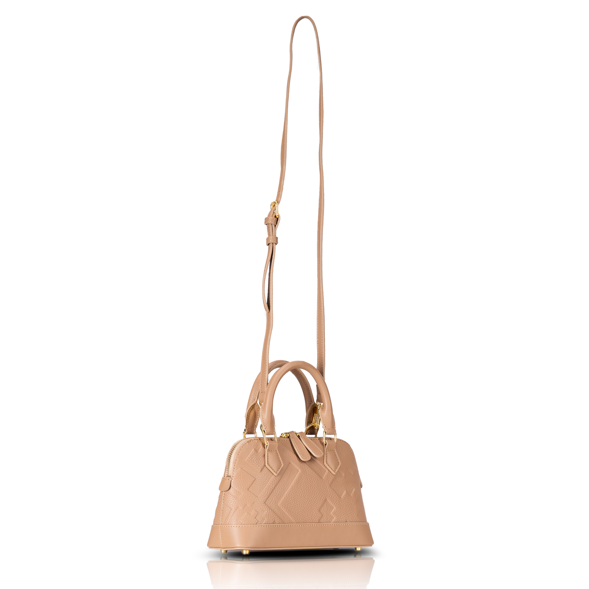 EMBOSSED DOME BAG - BEIGE - By GALXBOY - Invoque