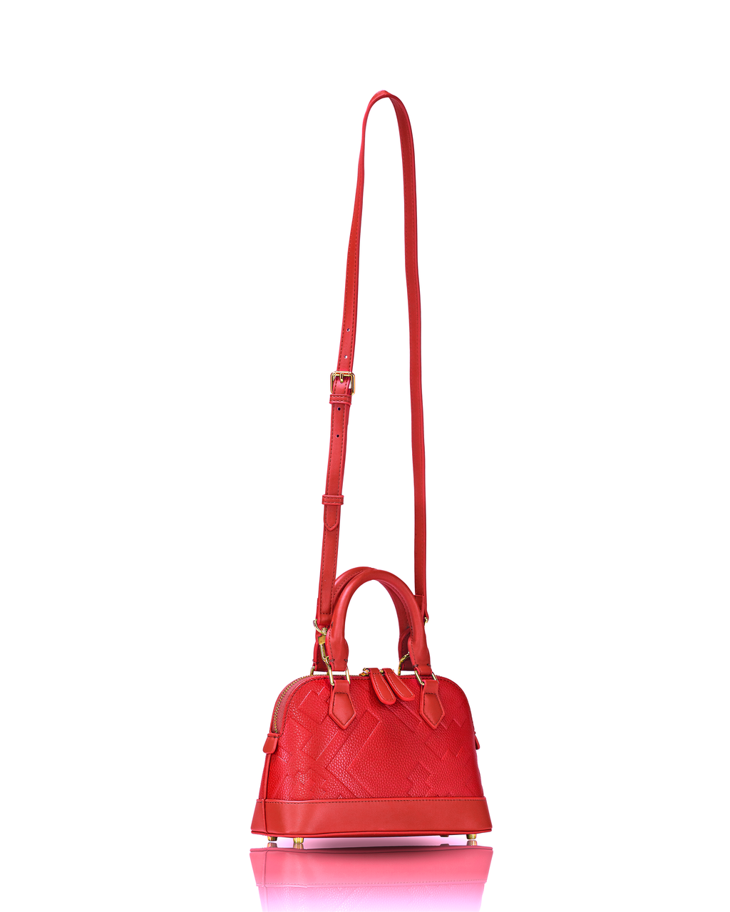 EMBOSSED DOME BAG - RED - By GALXBOY - Invoque