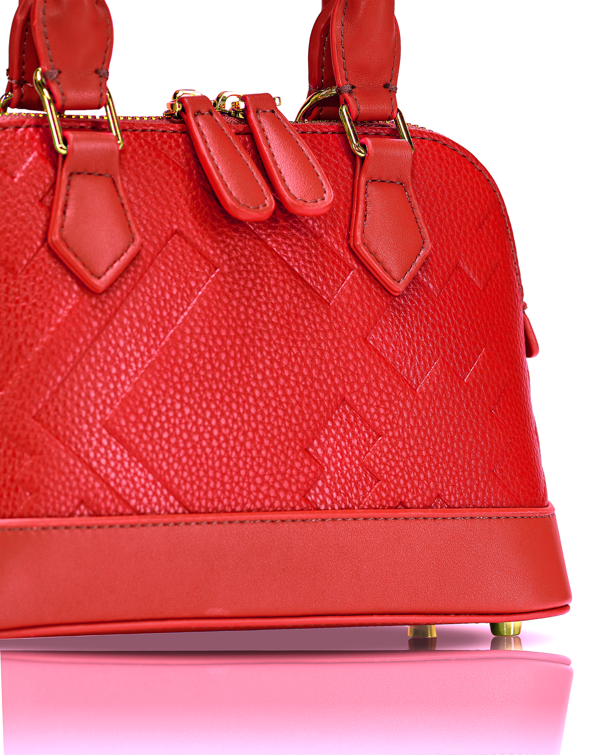 EMBOSSED DOME BAG - RED - By GALXBOY - Invoque