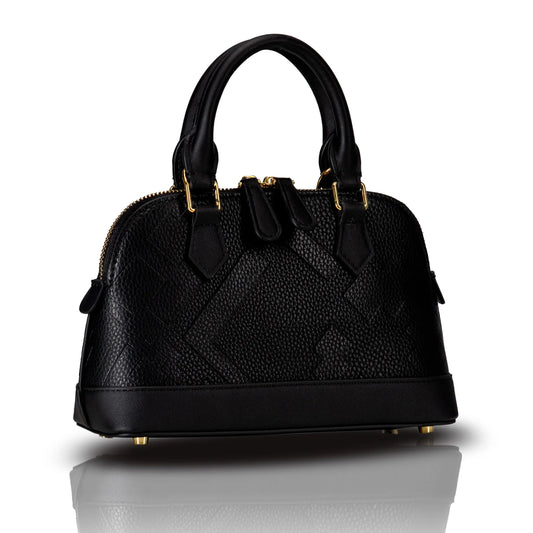 EMBOSSED DOME BAG - BLACK - Bellabags GALXBOY