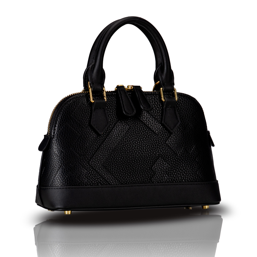 EMBOSSED DOME BAG - BLACK - By GALXBOY - Invoque