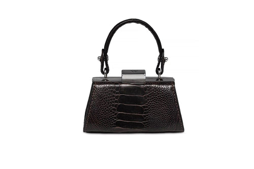 Black Nevada Ostrich Leather Micro Bag Bellabags Bellabags