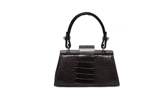 Black Nevada Ostrich Leather Micro Bag Bellabags Bellabags