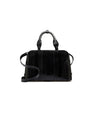 Black Lexington Ostrich Leg Leather Business Bag Bellabags Bellabags