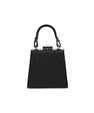 Black Vegas Ostrich Quill Leather Micro Bag Bellabags Bellabags