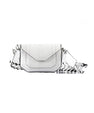 White Lee Ostrich Leather Shoulder Bag Bellabags Bellabags