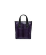 Purple Lola Ostrich Leather Top Handle Bag Bellabags Bellabags