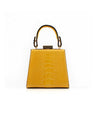 Yellow Vegas Ostrich Leather Micro Bag Bellabags Bellabags